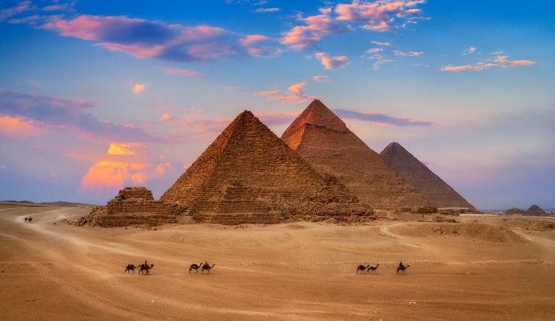 Pyramids of Giza in Cairo, Egypt